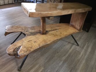 White Oak double Wood Slab Table