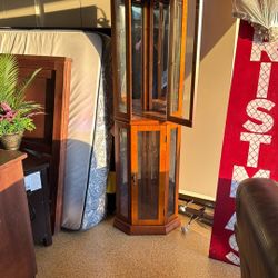  Curio Cabinet with Glass Shelves 