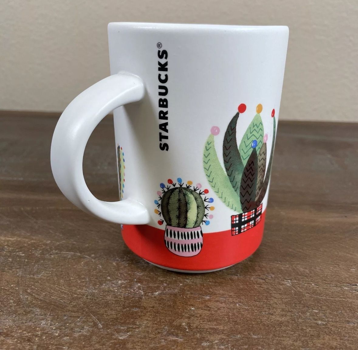 2017 Starbucks Christmas CACTUS Coffee Mug Holiday Lights Limited Edition 12oz