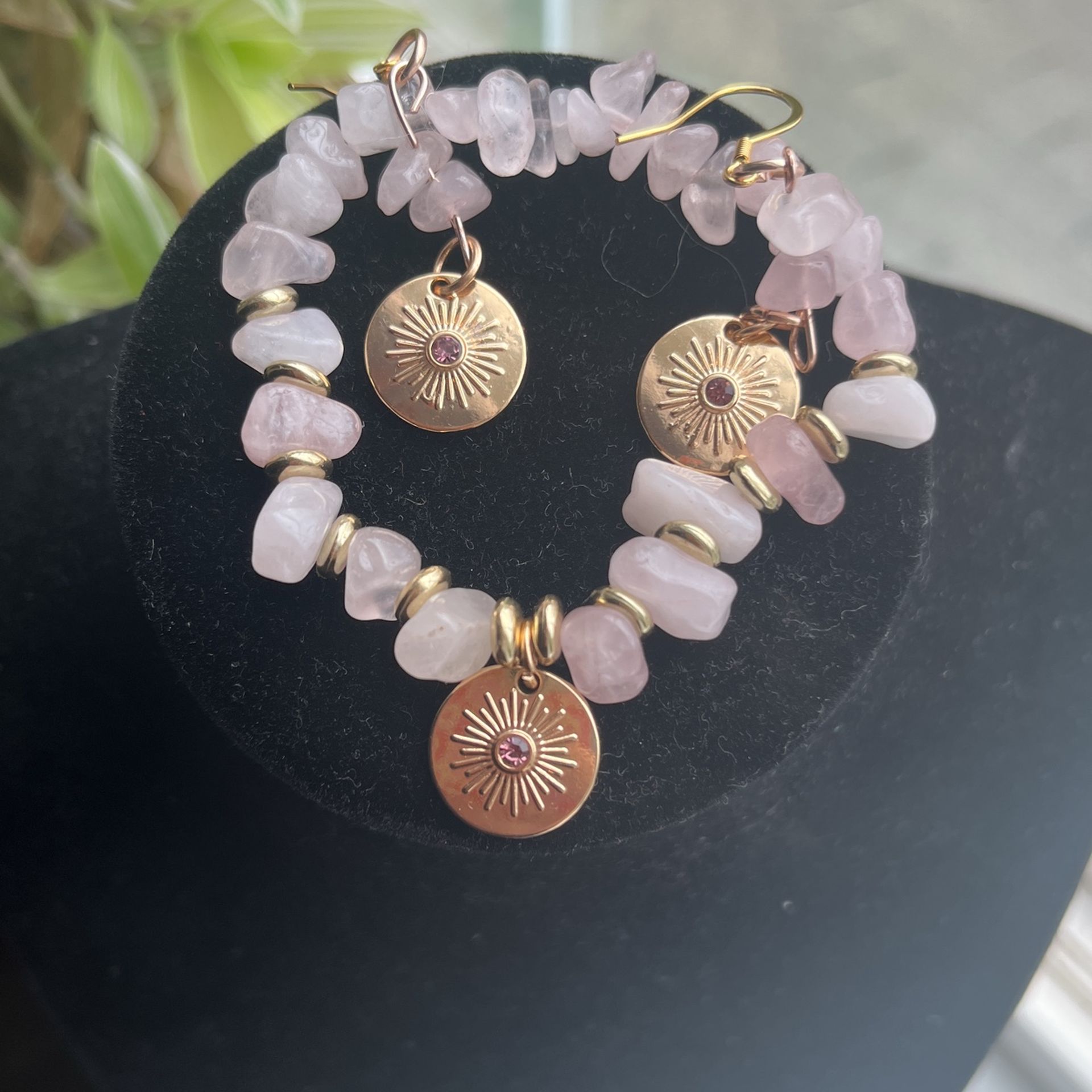 Birthday 🎂 Charm Set , With Rose Quartz 