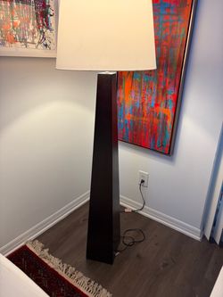 Modern Floor Lamp with Obelisk Base