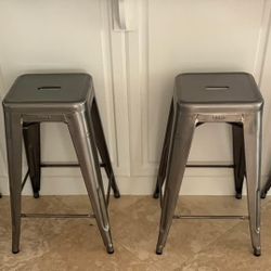Tolix Metal Bar Stools (4)