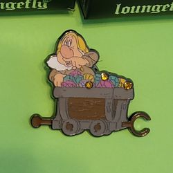 Disney Sneezy Mining Car Enamel Metal Pin Blind Box Series 