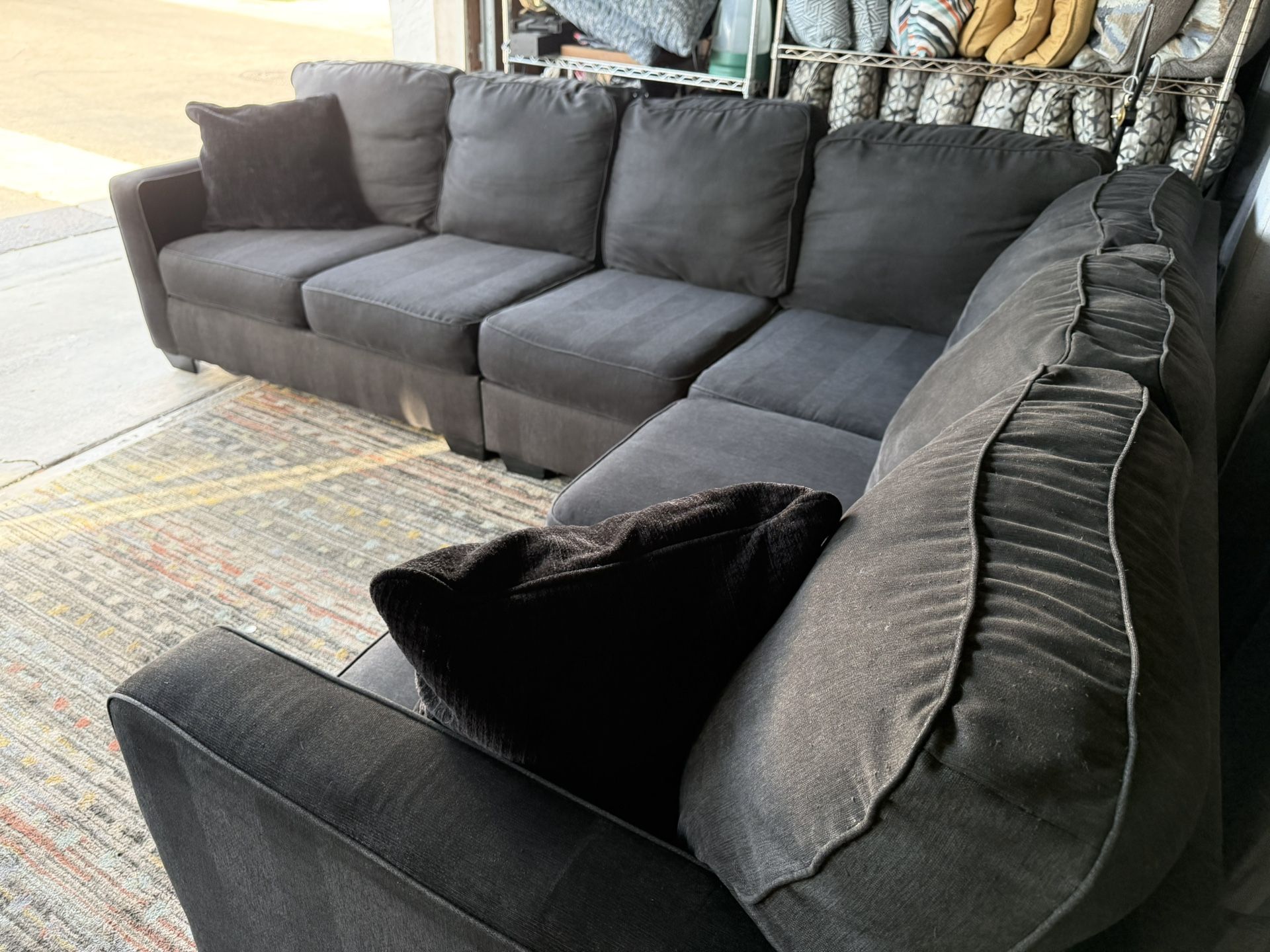 Ashley HomeStores Charcoal 3pc Lucina Sectional Sofa