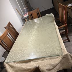 6 Chair Dining Table With Top Glass 