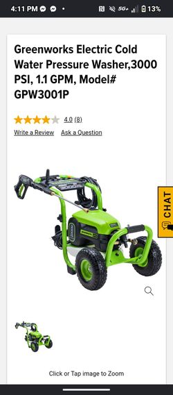 Greenworks Pro 3000 PSI Electric Pressure Washer - Complete & Clean