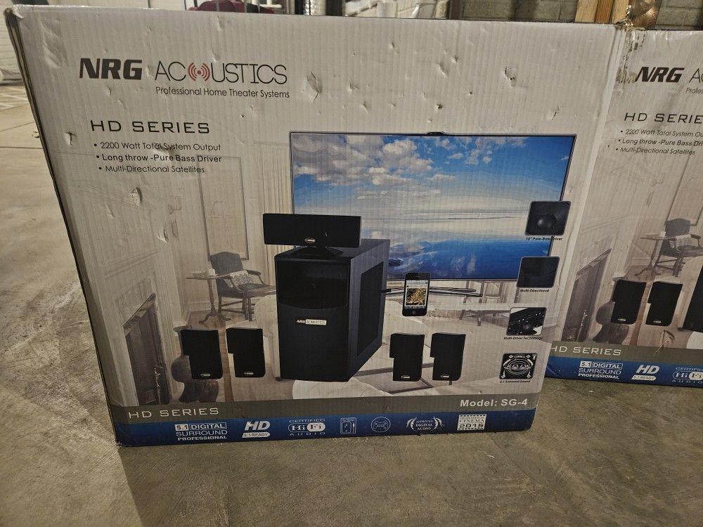 NRG ACOUSTICS  HOME THEATER SYSTEM   BRAND NEW