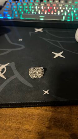 Silver nugget ring 925