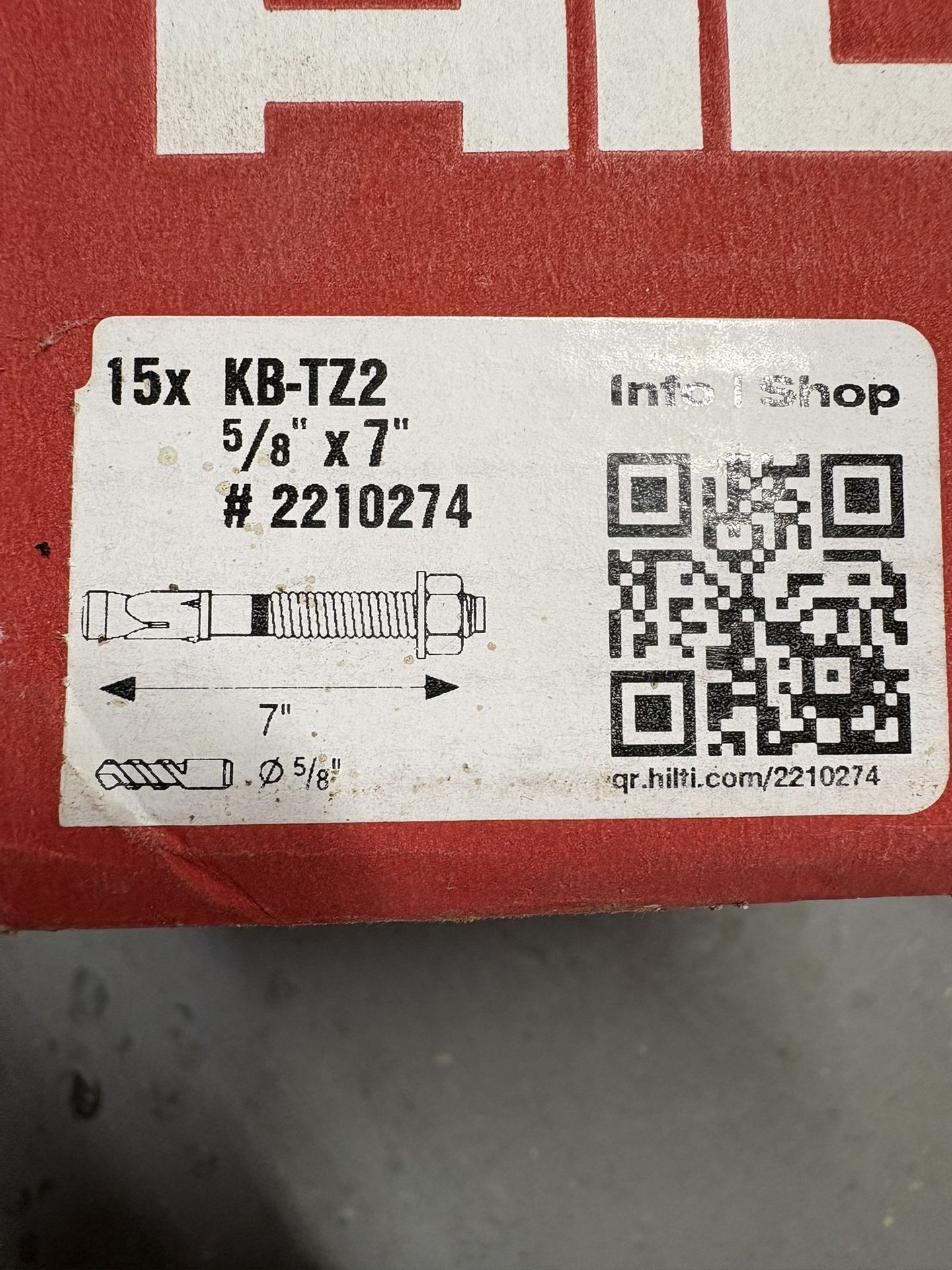 Hilti Concrete Anchors Wedge Anchors