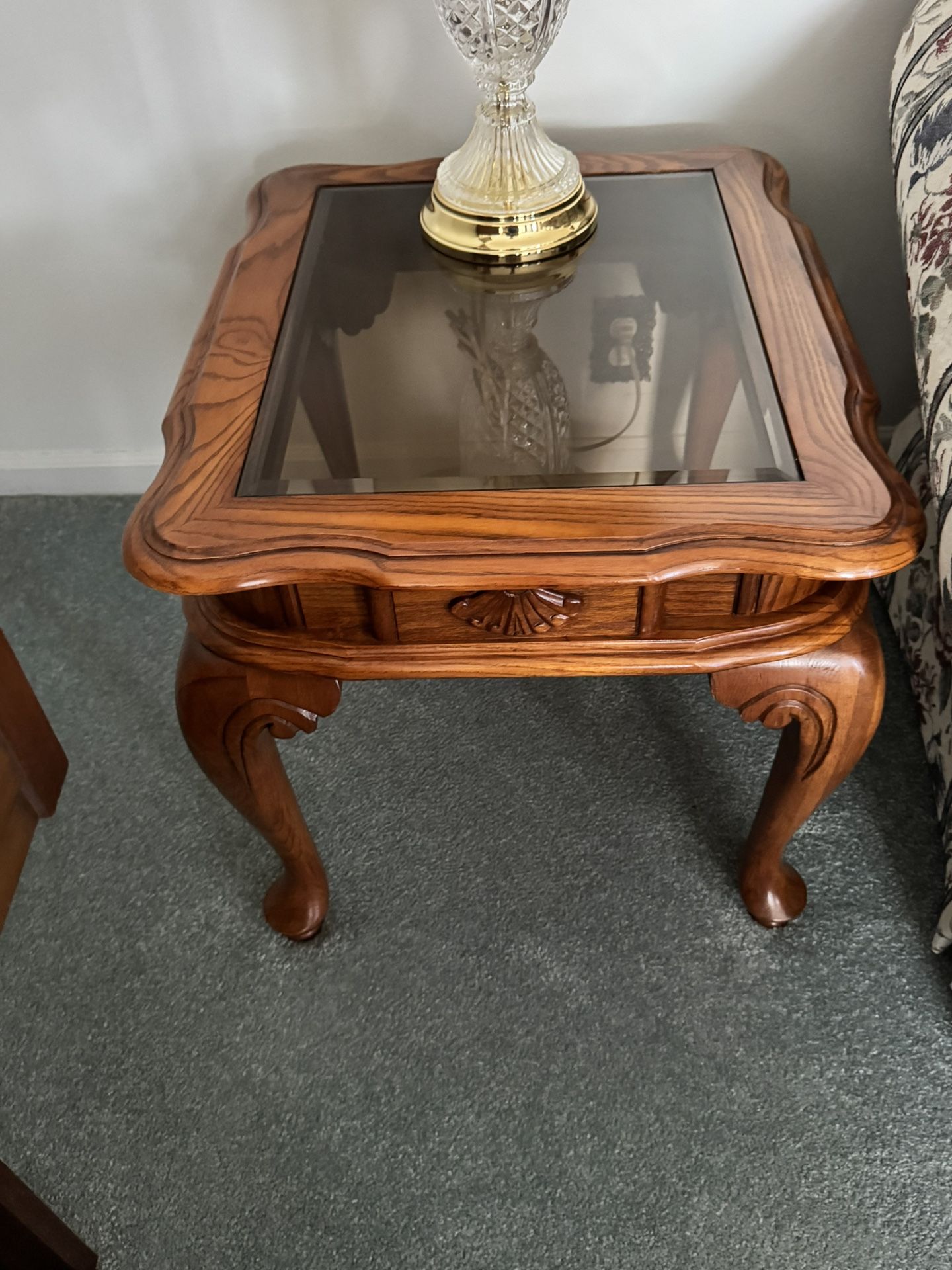 Vintage Claw Foot Solid Oak Wood Table Set