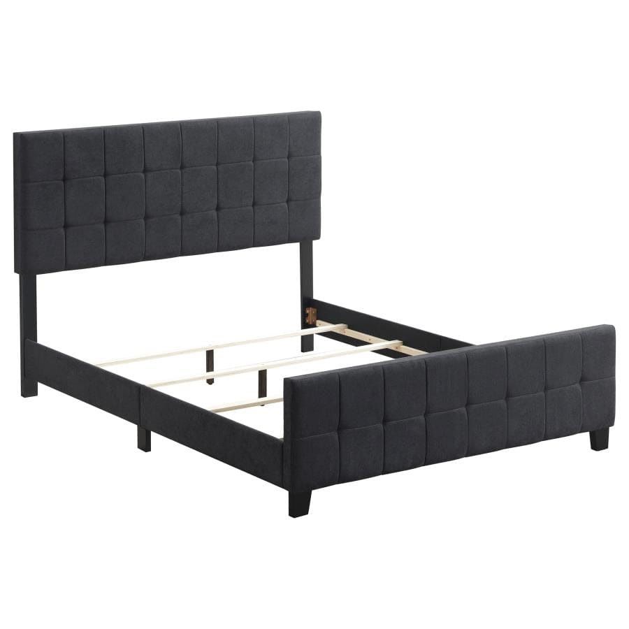 Dark Gray Fairfield Queen Upholstered Bed Frame