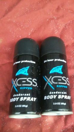 Xcess Deodorant Body spray $ 2.50 each.