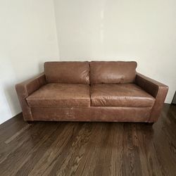 Leather Couch / Pull Up Bed 