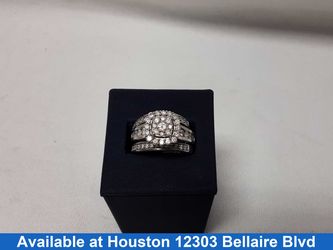 Ring - Wedding Set - White Gold 14k (.585) 16.7 grams Size 9