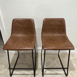 Two Bar Stools 23 in x 18 in