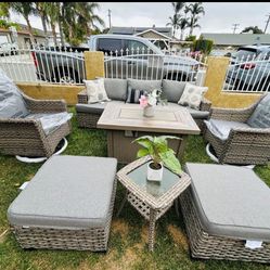 Brand New Patio Outdoor Furniture Set With Fire Pit 