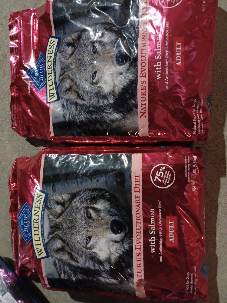 2 Adult Blue Buffalo Dog Food 13 Lbs $20 Each