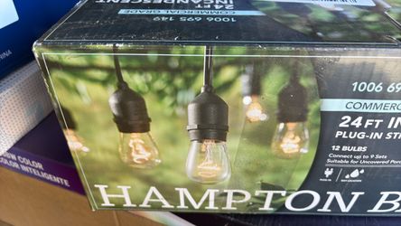 Hampton Bay 24 inch plug-in string lights