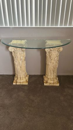 Half glass table