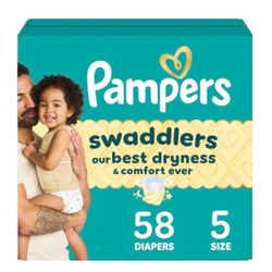 Pampers, Swaddlers - Swaddlers Diapers, Size S5, 58 Count