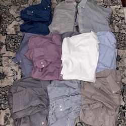 Bundle Of 11 Uniqlo Dress Shirts