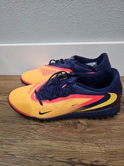 Size 8 Nike Phantom 6 Low Academy Erling Haaland Orange HQ2326-800 Turf Soccer Shoes