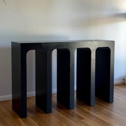 Urban Outfitters Roma Arched Console Table / Textured Black Entryway Table