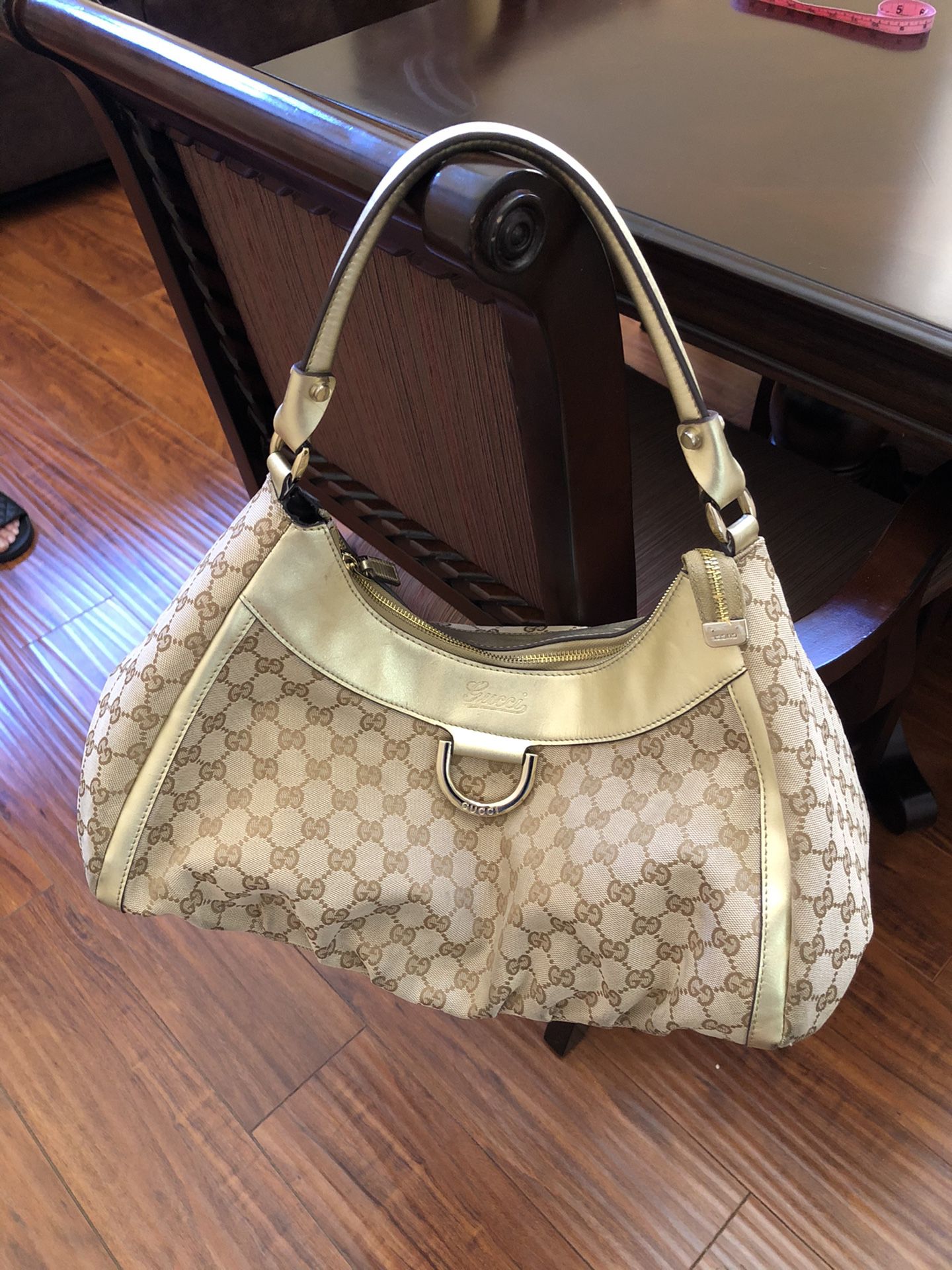 Gucci D Ring Hobo Canvas