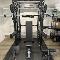 Smith Machine 400 | Adjustable Bench | 245lb Cast Iron Olympic Weights | 7ft Olympic Bar | Fitness | Gym Equipment | FREE DELIVERY/INSTALLATION 🚚 🛠️