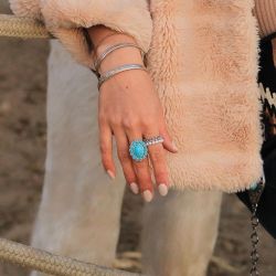 Beautiful Turquoise Cuff Bohemian Ring