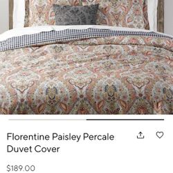Pottery Barn Duvet, Insert And Shams- Sz- King
