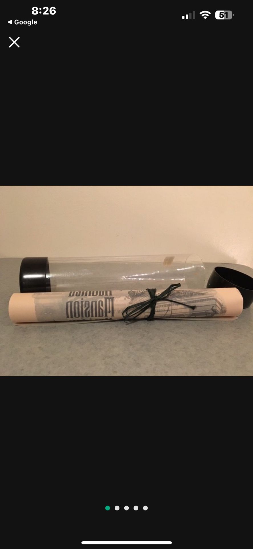 Disneyland Haunted Mansion Nightmare Before Christmas Scroll