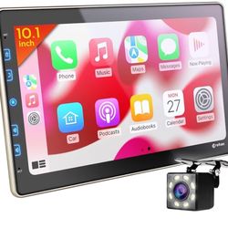 Double Din Car Stereo - 10 inch Touchscreen Car Radio Bluetooth Multimedia Player with Backup Camera