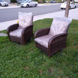 Outdoor Patio Chairs Outdoor Rocking Chairs Patio Swivel Rocking Chairs Brand New Two Pieces 🆕🚚🛺🆕
