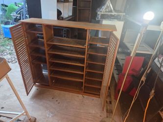 Cabinet Bamboo accessories/ Shoe Cabinet Storage Organizer 52 x 13.5 n 46 inch tall.