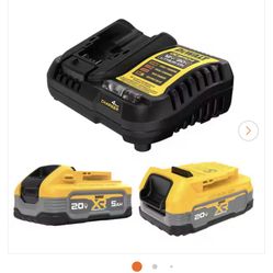 20V MAX XR POWERSTACK Lithium-Ion Battery Starter Kit with 5.0Ah and 1.7Ah Batteries and Charger