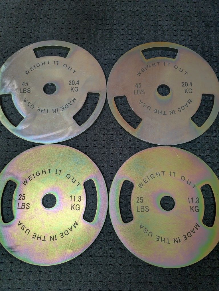 Weight It Out Solid Steel Calibrated Weight Plate Set 175LB