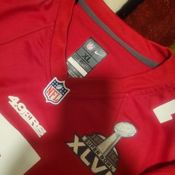 Numbers Authentic NFL 49ers Colin Kap Super Bowl Jersey