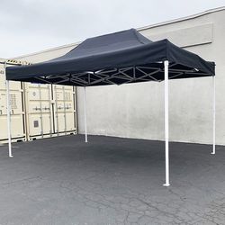$130 (Brand New) Heavy duty 10x15 ft outdoor ez pop up canopy party tent instant shade w/ carry bag (black, red) 