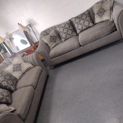 Grey Sofa And Loveseat 