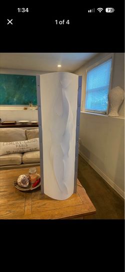 Large White Sculptural Floor Lamp