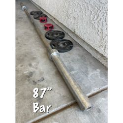 Olympic Weight Bar With Extras 