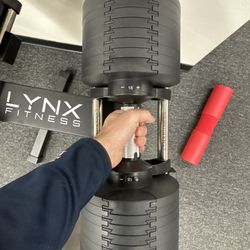 LYNX FITNESS ( BRAND NEW IN BOX ) Pair Of 80lb Adjustable Dumbbells