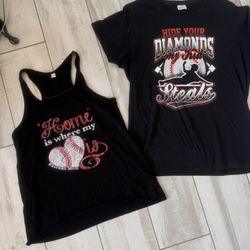 Baseball Tshirt And Tanks For Moms Size XL And large 
