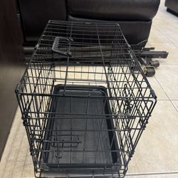 Extra Small Folding Dog Crate with Two Doors For Small Dogs Puppies Cats 