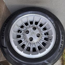 Foxbody Mustang turbine 4 lug wheels+Tires