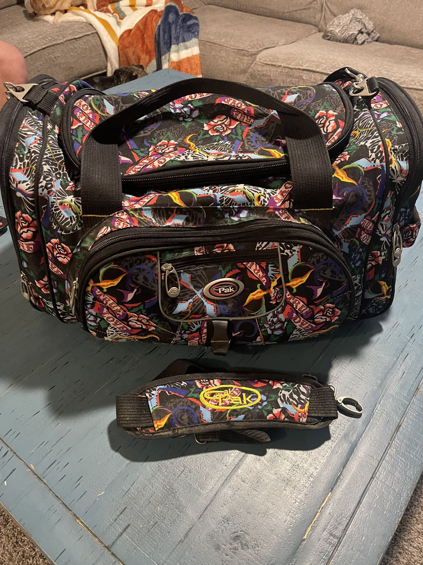Cal Pak Travel Bag Duffle Bag Floral