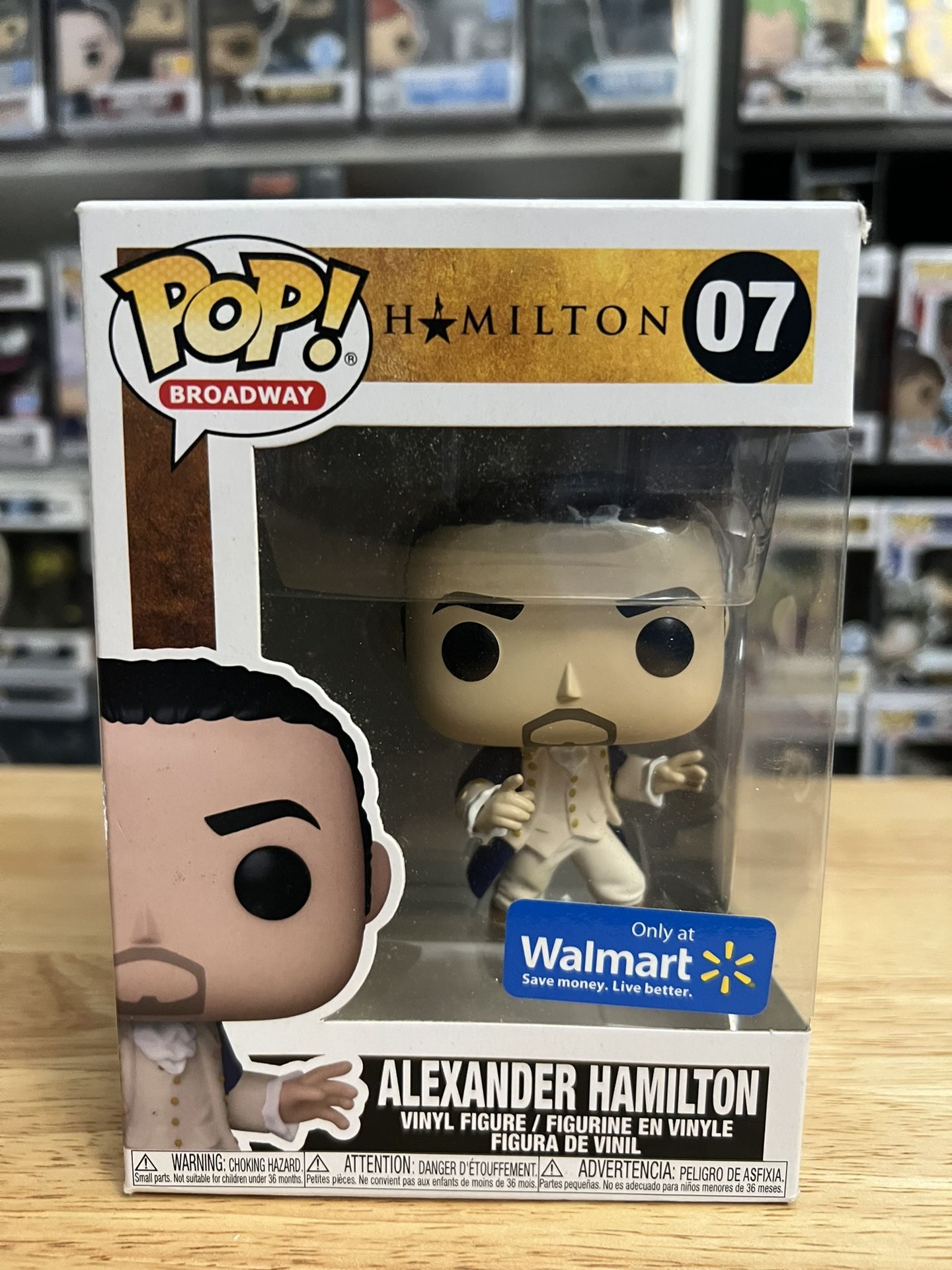 VAULTED EXC Blue Coat Alexander Hamilton Funko Pop #07 Broadway Musical Disney