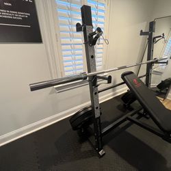 New Olympic Weight Bench with Preacher Curl Pad and Leg Developer for Full-Body Workout