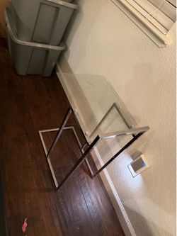 Glass side table